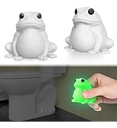 boeemi Frog Toilet Bolt Covers Decorative Glow in The Dark- 2PCs Toilet Screw Caps Luminous Green...