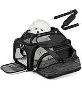 pidipiti 17x11x9.5 Alaska Hawaiian Southwest Airline Approved top and 1 Side Expandable pet Carri...