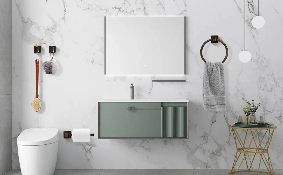 Oil Rubbed Bronze bathroom hardware set