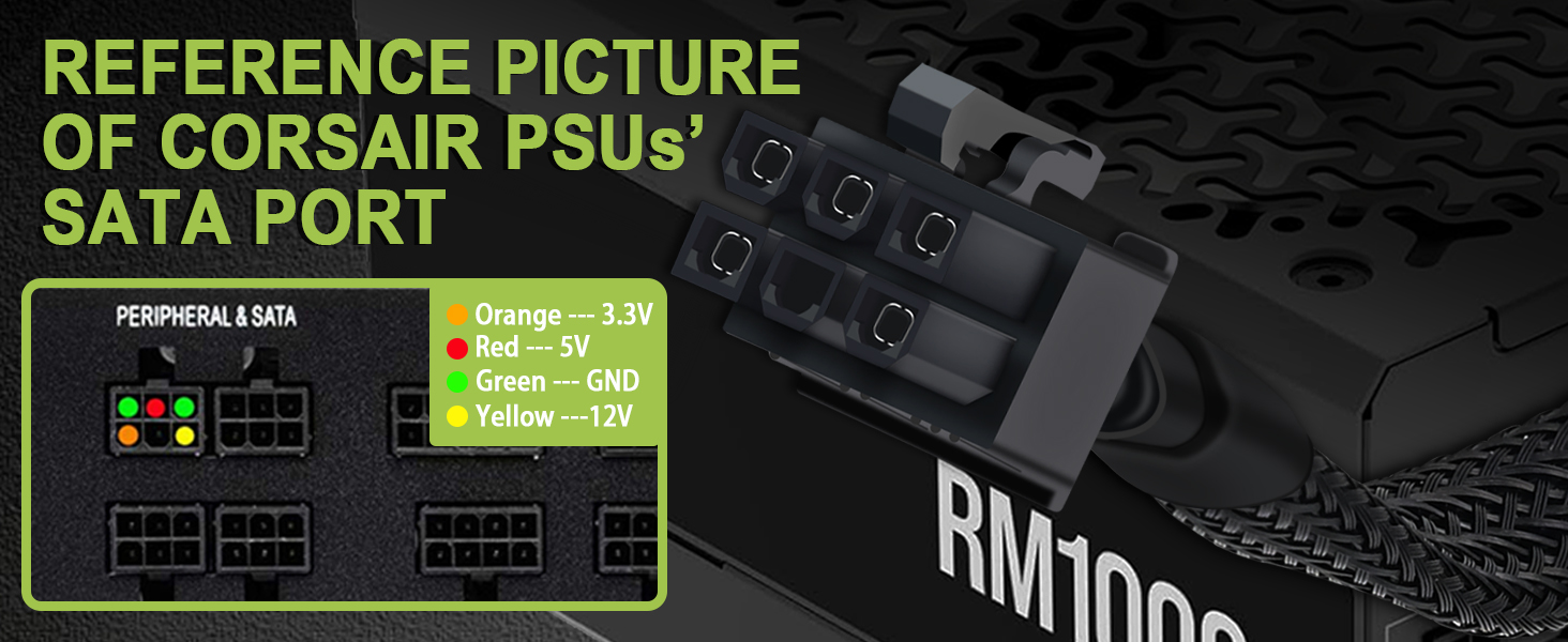 SATA Power Cable for Corsair PSUs