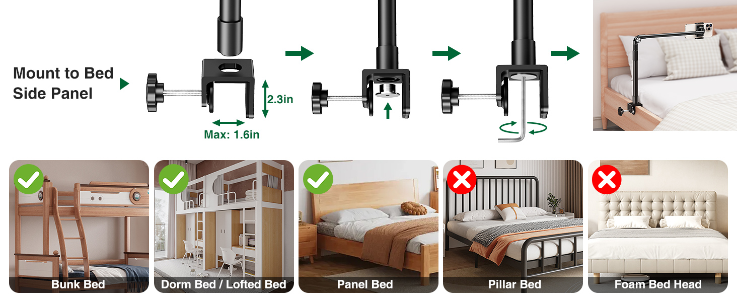 bedside iPhone holder