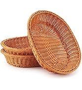 EUSOAR Wicker Basket, 12.2"x 9.5"x 2.8" 3pcs Tabletop Food Serving Baskets Trays, Bread Proofing ...