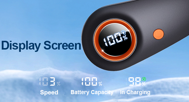 neck fan with led display