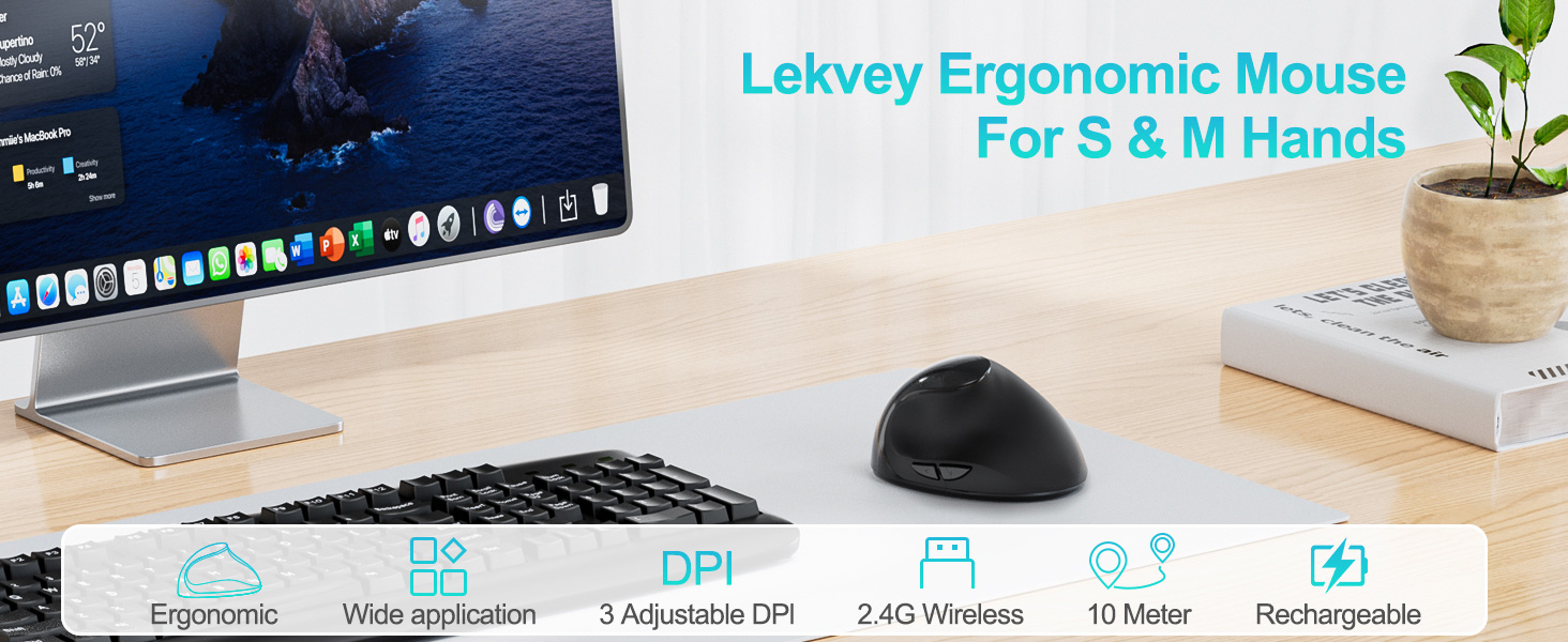 Lekvey Ergonomic Mouse for Small Hands