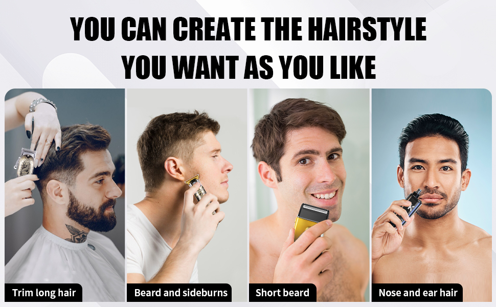 Professional 4-in-1 hair clipper set