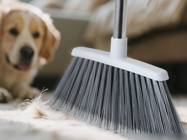 Pet hair broom