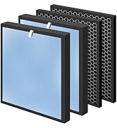 HSP001 True HEPA Filter Replacements Compatible with HATHASPACE Air Purifier Filters HSP001,4 in ...