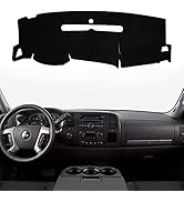 SHINEHOME Dashboard Cover Dash Mat Compatible with GMC Sierra Chevy Silverado 2007-2013 Dash Cove...