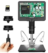 Andonstar AD246-M Digital Microscope for Adults, 3 Lens Soldering Microscope, 1080P FHD Video Rec...