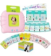 Aullsaty Toddler Toys Talking Flash Cards for 1 2 3 4 5 6 Year Old Boys and Girls, Autism Sensory...