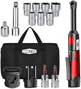 Dobetter Electric Ratchet Wrench 3/8 Cordless Ratchet Wrench Set, Extended 55 N·m Battery Powered...