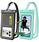 Floating Waterproof Phone Pouch 2 Pack, IP68 Waterproof Phone Case, Up to 8.3" Dry Bag for iPhone...