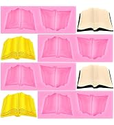 Zixiang Book Silicone Fondant Molds Graduation Silicone Mold for Cake Decorating Cupcake Topper C...
