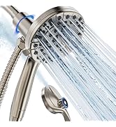 BESAQUO 9 Settings High Pressure Magnetic Shower Head with Handheld | Power Wash for Tub&Tile, Ma...