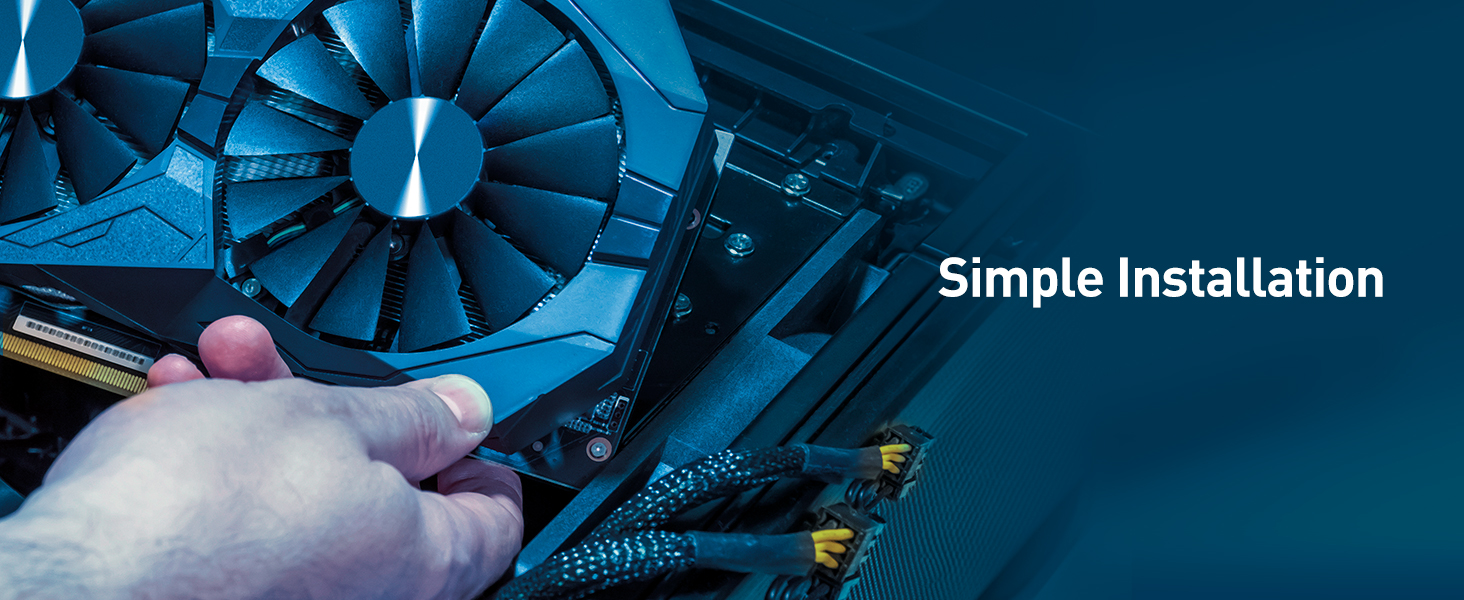 2-Pack PCIe 8 Pin to Dual 8 Pin (6+2) PCIe Power Adapter for GPUs - 9 Inches