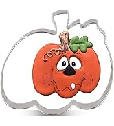 LILIAO Halloween/Thanksgiving Pumpkin Cookie Cutter - 3.6 x 3.2 inches - Stainless Steel - By Janka