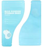 PABCK 50Pcs Disposable Protein Powder Formula Storage Bags Blue 3.9x7.9inch | Disposable Milk Pow...