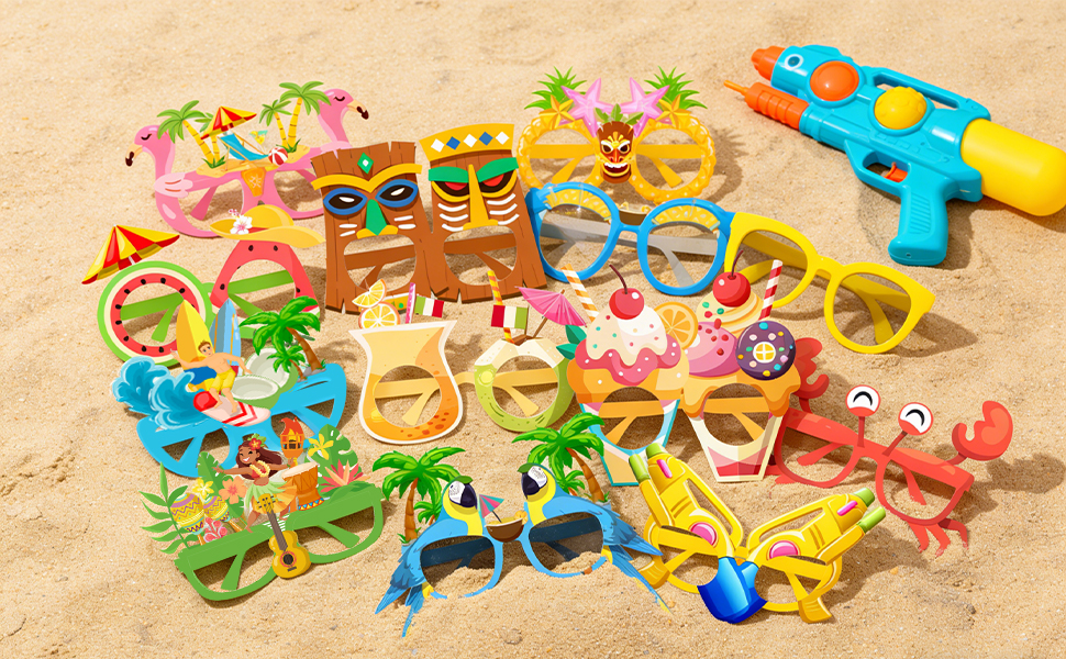 hawaiian tropical party eyeglasses