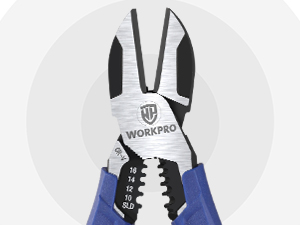 high-quality 60CR-V steel Wire Cutters with Wire Stripper WORKPRO 7.5 Inch Diagonal Cutting Pliers