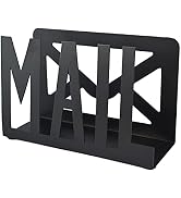 Desktop Letter Holder, Two-Sided Designs Black Metal Desktop Cutout Mail Letter Holder, Letter So...