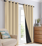 beige blackout curtains