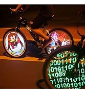 Cdycam 128 RGB LED Bicycle Spokes Lights Color Changing Programmable Waterproof Bicycle Light Spo...