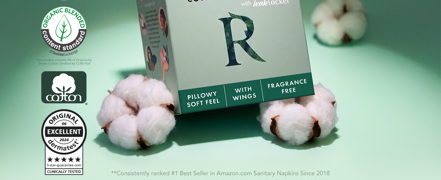 Pads for Women, Period Pads, Feminine Care, Sanitary Napkins, Rael Organic Cotton Cover
