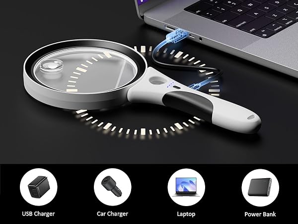 lighted magnifying glass
