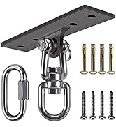 Dolibest Heavy Bag Hanger,Wall Ceiling Mount Hook with a Carabiner for Suspension Trainer, 360° R...