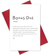 Ogeby Bonus Dad Definition Card, Lovely Father’s Day Card for StepDad, Cute Fathers Day Card Gift...