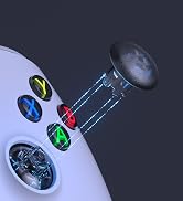 eXtremeRate EDGE Sticks Interchangeable Thumbsticks for Xbox Core Controller, Clear Black Swappab...