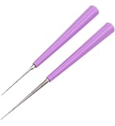 2 Piece Purple Diamond Tipped Bead Reamer Tool for DIY Jewelry Making, Pearls Beading Hole Expand...