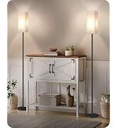 GOEBLESON 2 Pack Floor Lamp, Pole Lamp with Foot Switch, Modern Standing Lamp Lampshade, Minimali...