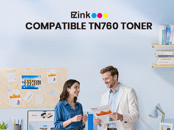 E-Z Ink TN760 Compatible Toner Cartridges Replacement for Brother TN-760 TN730 TN-730