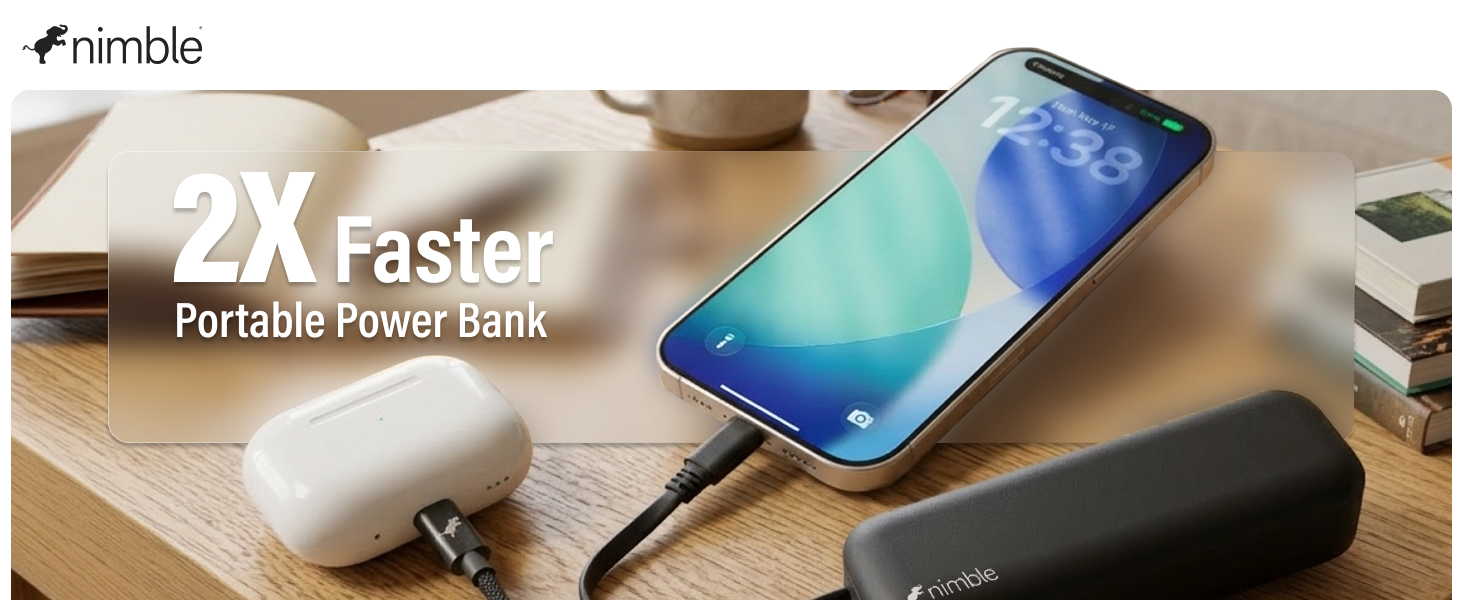 2-in-1 Wall Charger + Portable Power Bank