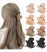 CHLINS 8 Pack Small Claw Clips 1.8 Inch, Matte Medium Hair Clips for Women and Girls, Non-Slip St...