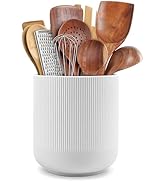 RedCall Kitchen Utensils Holder Large,Ceramic Utensil Organizer for Countertop,Morden Utensil Cro...