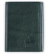 Mens Wallets Trifold Leather Buffalo with RFID Blocking and a Secret Pocket in Meadow Green