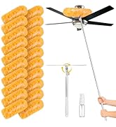6 ft Extendable Handle with 20 Duster Refills, Heavy Duty Duster Refills Kit Compatible with Swif...