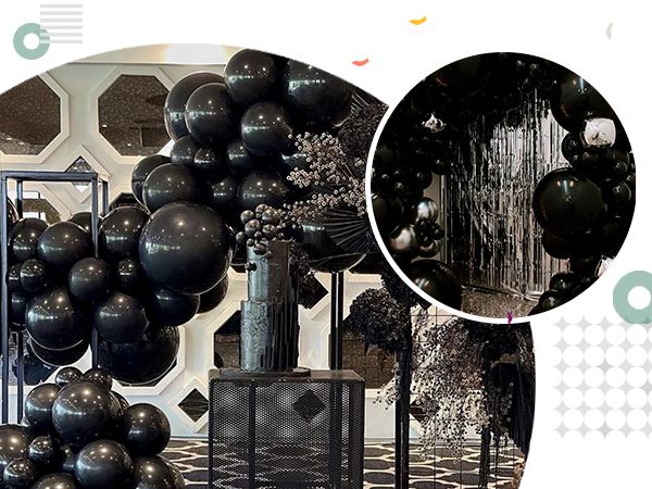 PartyWoo Black Balloons