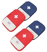 LEEFONE 4 Pack 7 x 5 Travel Mini First Aid Pouch, Portable Outdoor First Aid Medical Bag Multi-fu...