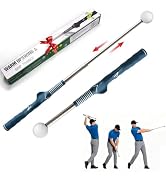 4-IN-1 Retractable Golf Swing Trainer & Golf Grip Trainer for Warm up, Golf Swing Training Aid, G...