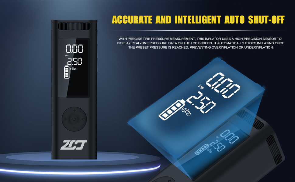 tire inflator portable air compressor tire inflator air pump for car tires