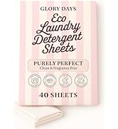 Glory Days Eco Laundry Detergent Sheets – Purely Perfect (Fragrance-Free) | 40 Sheets=Up to 80 ...