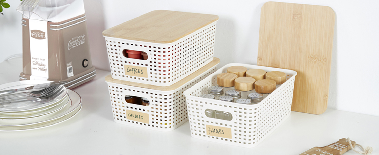 plastic storage bins