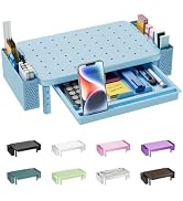 WALI Computer Monitor Stand with Storage and Pen Holder | 3 Height Adjustable Desk Organizer with...