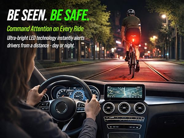 red bike light bicycle rear tail rechargeable safety back led luces bicicleta taillights cycling