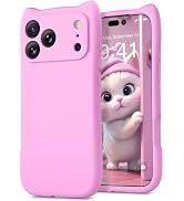 GolbinBox for iPhone 17 Pro Max Case with Cute Cat Ears, Cherry Blossom | Compatible with MagSafe...
