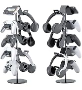 Qpfctwil Controller Stand,5 Tier Controller Headphone Holder for Universal Headsets and Controlle...