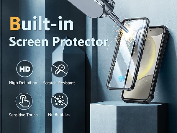 s24 plus phone case with screen protector